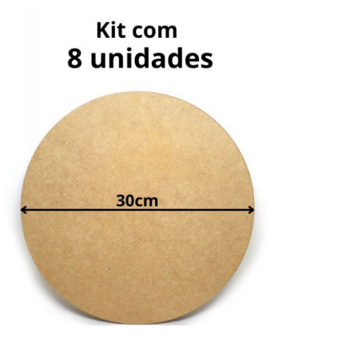 8 Sousplat Mdf 30cm De Diâmetro E 3mm De ...