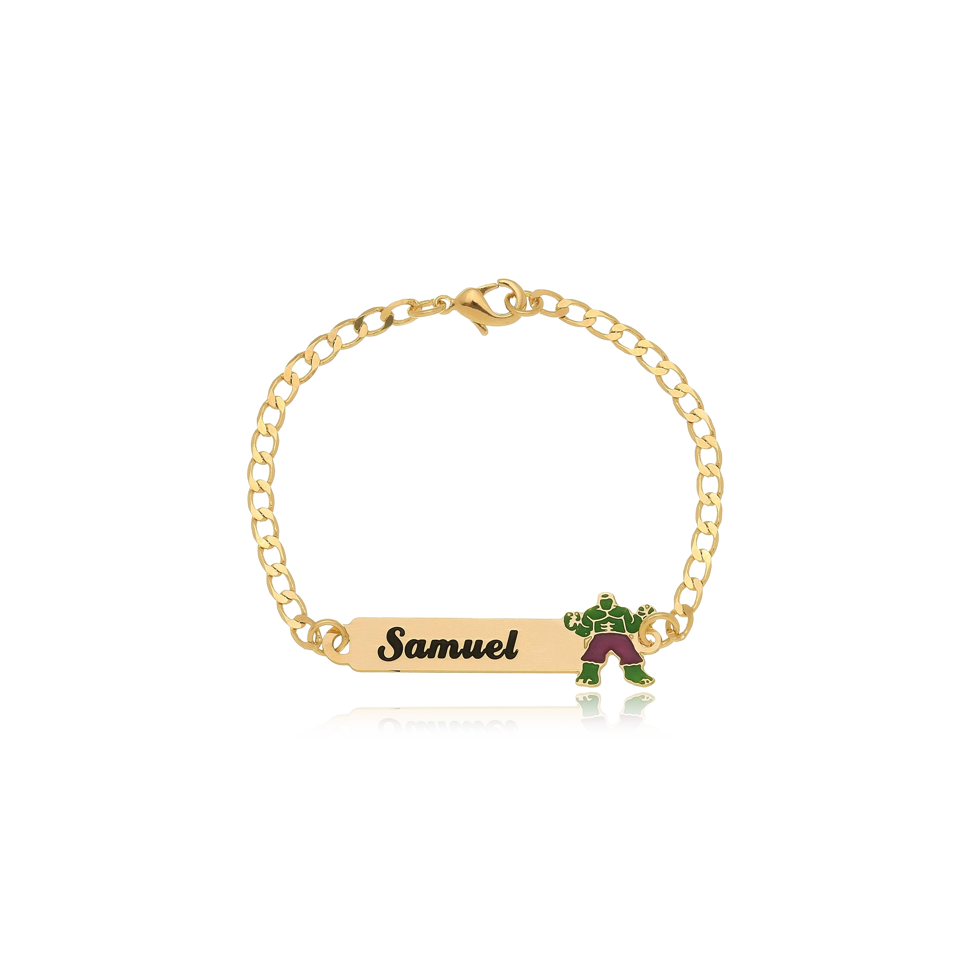 Pulseira Personalizada Chapada Com Nome E...