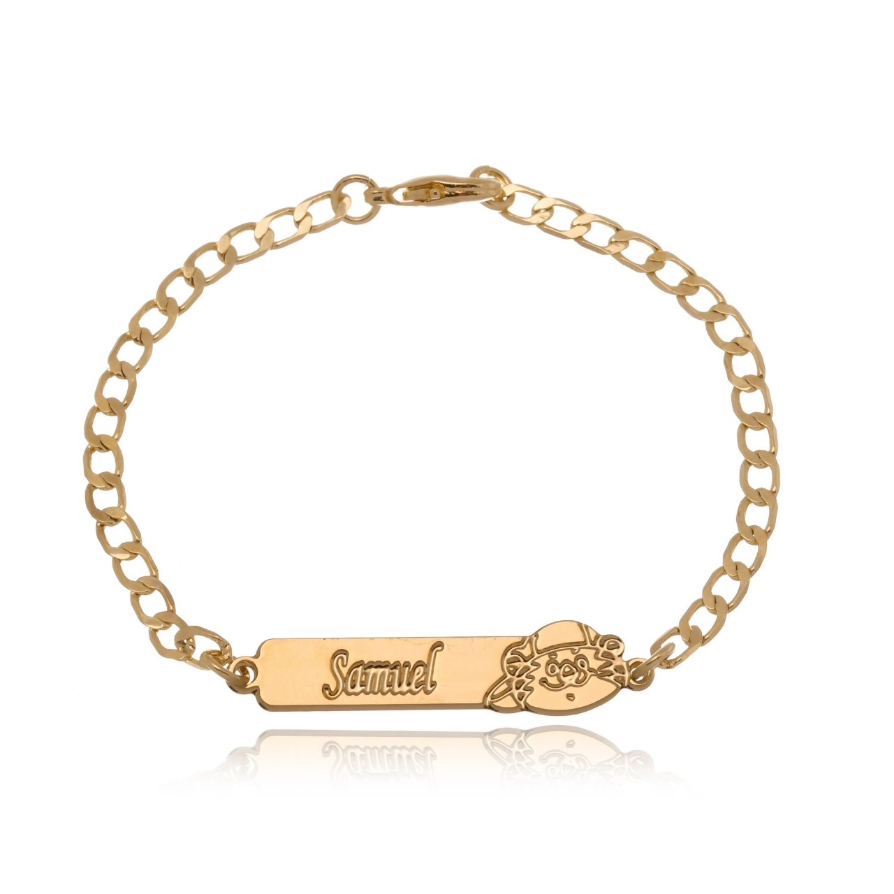 Pulseira Personalizada Chapada Com Nome L...