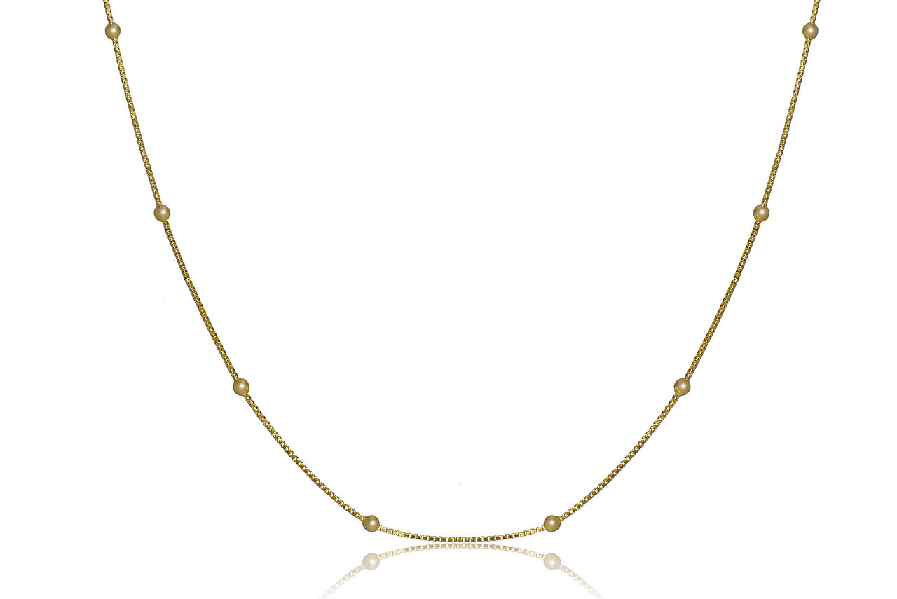 Choker Com Bolinhas Banhado Em Ouro 18k