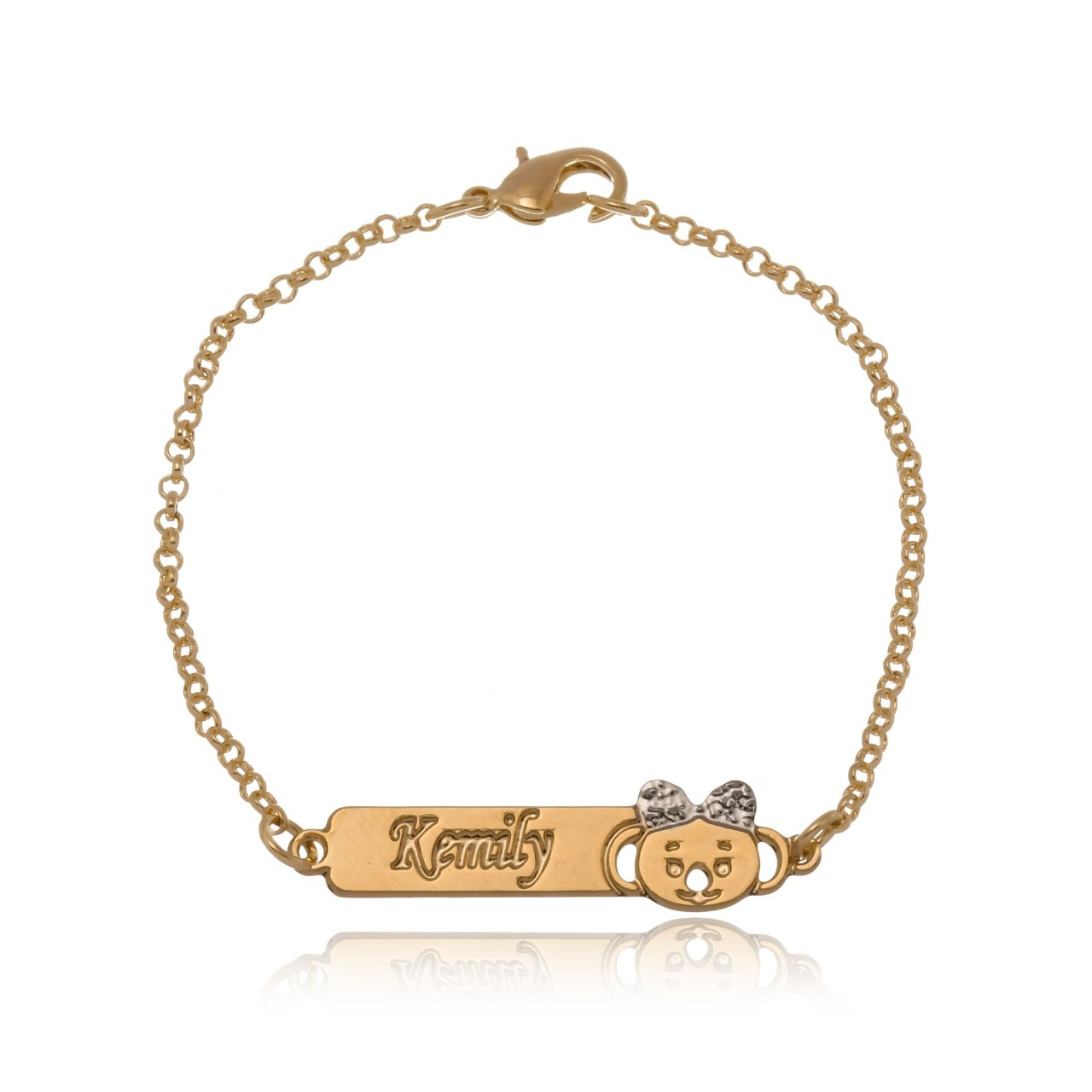 Pulseira Personalizada Chapada Com Nome L...