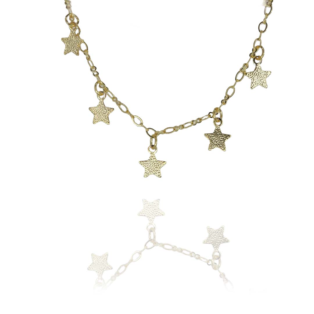 Pulseira Infantil De Estrelinhas Folheado...