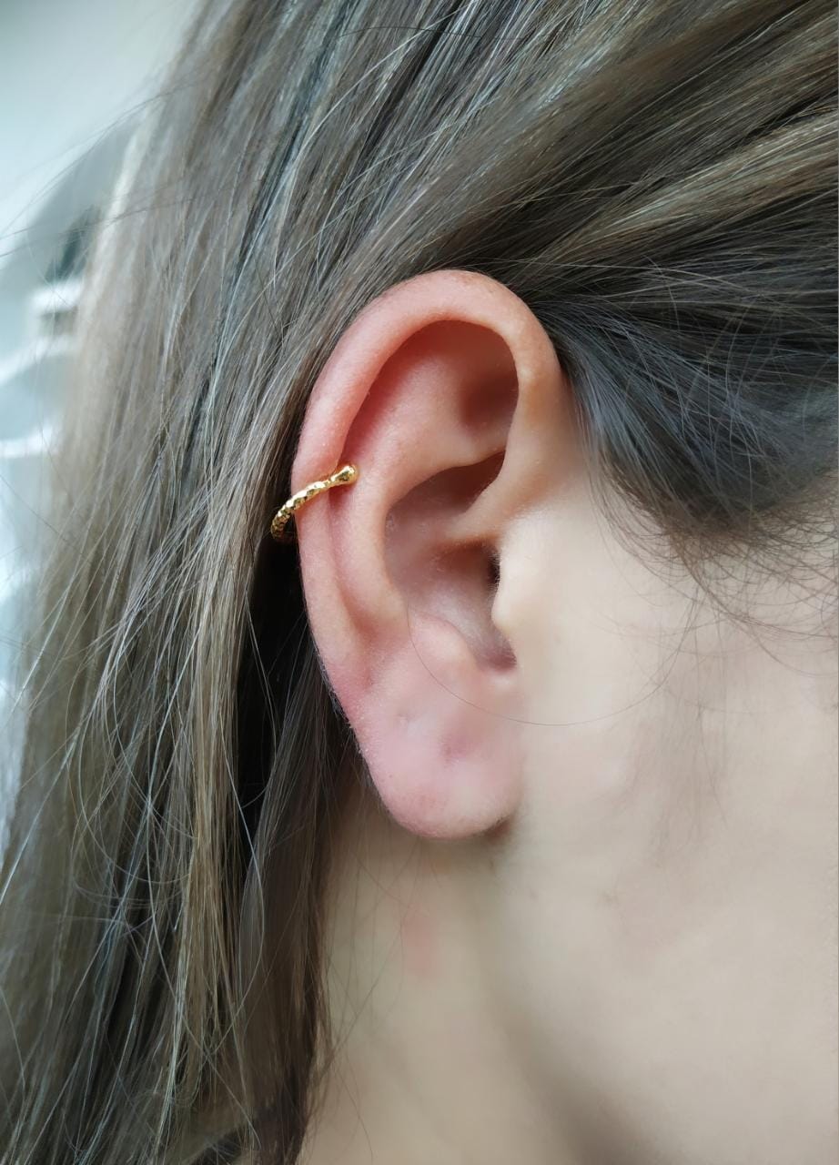 Piercing Fake Banhado Em Ouro 18k