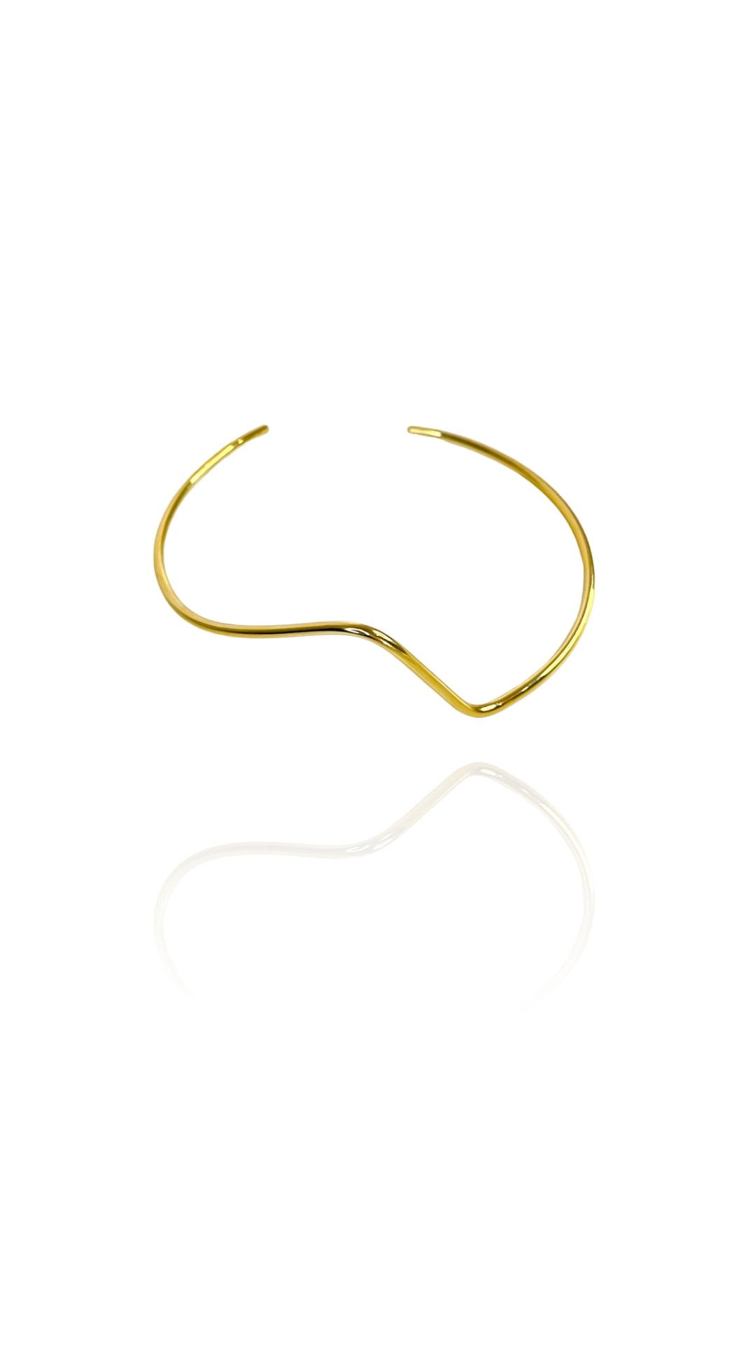 Choker Aro Torneado Banhado Em Ouro 18k