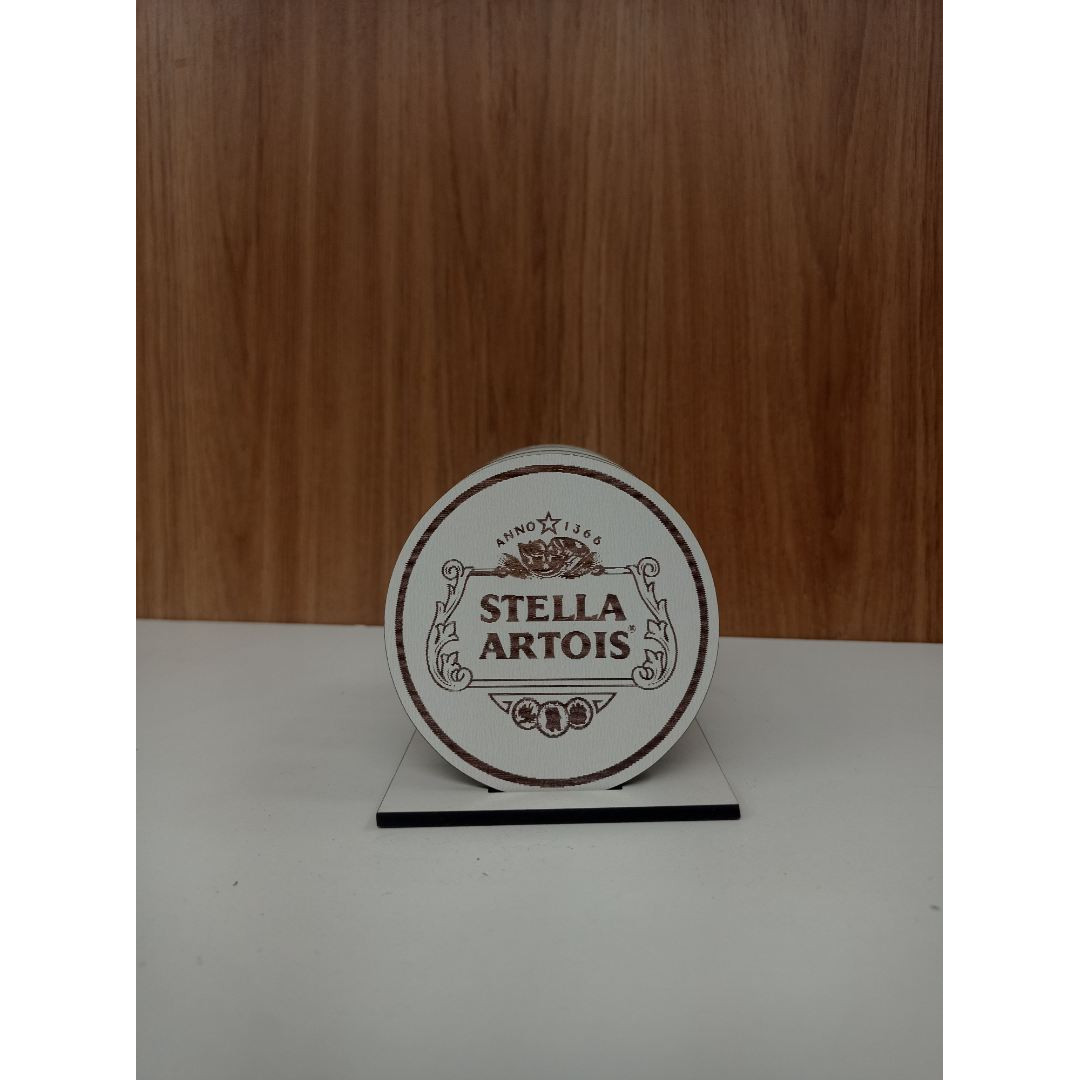 Porta Copo Stella Artois Branco Em Mdf